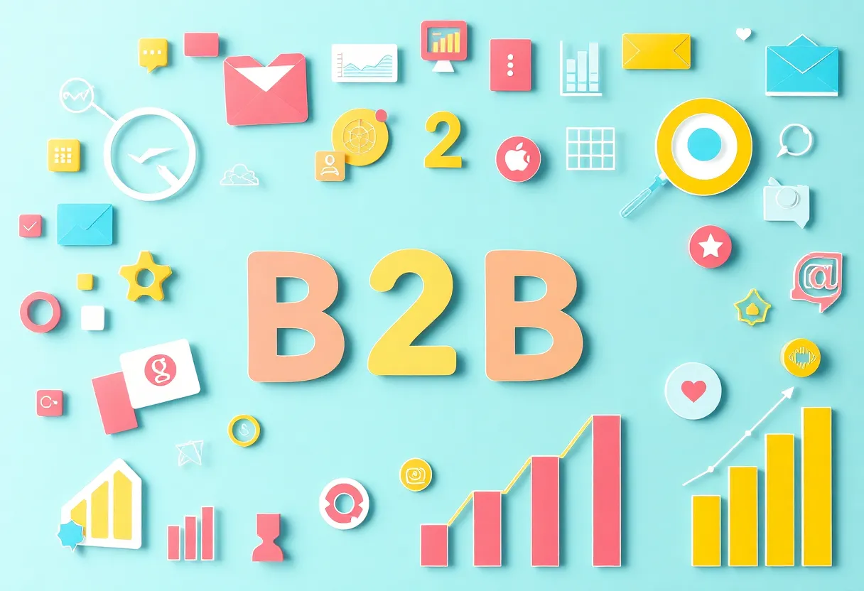 Illustration of digital marketing strategies in B2B