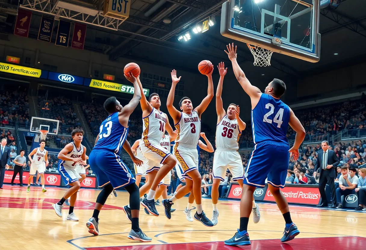 Michigan State basketball team plays against Illinois in a close match