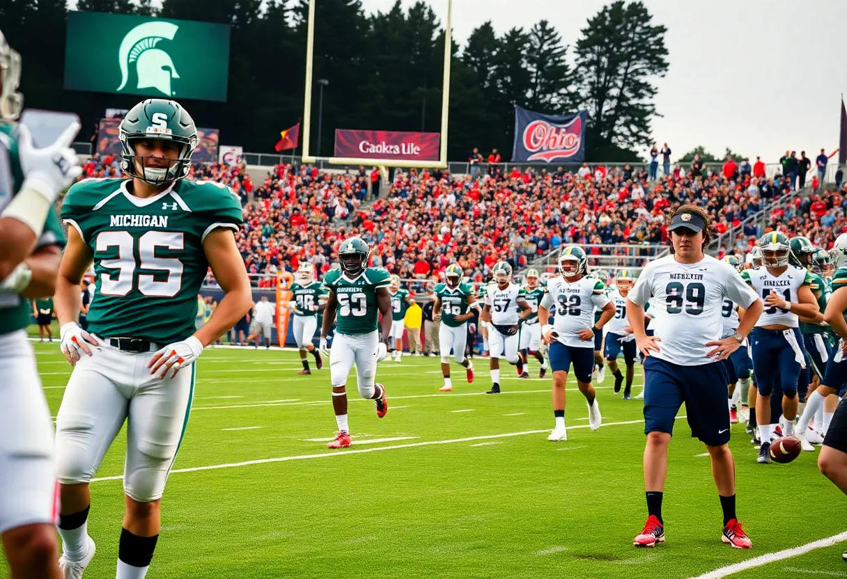 Michigan State Spartans recruiting event in action