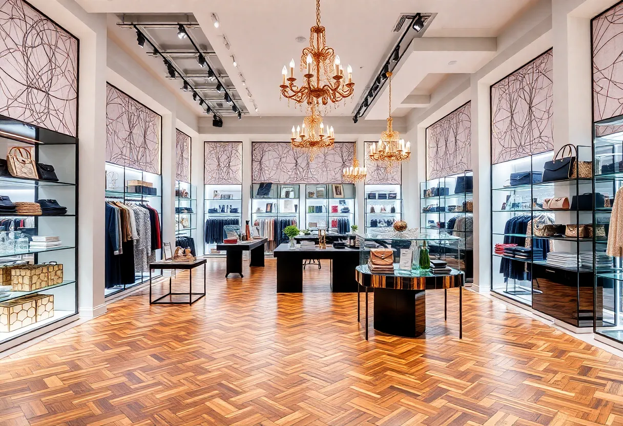 Interior of Tory Burch's new flagship store in SoHo