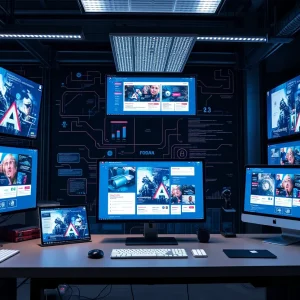 A digital advertising workspace with automated ad creation tools