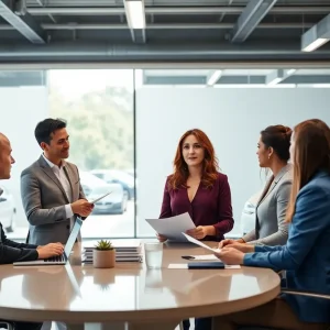 Amy Marentic in the Genesis marketing office