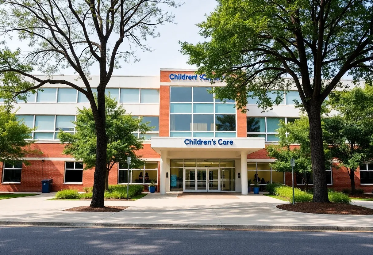 Exterior view of a children's mental health hospital