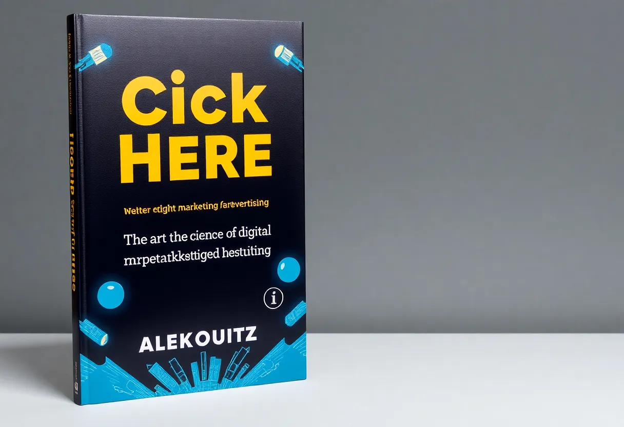 Cover of Alex Schultz's book 'Click Here: The Art and Science of Digital Marketing and Advertising'