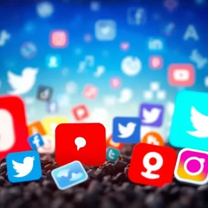 A visual representation of the decline of social media platforms with old icons fading and new ones emerging.