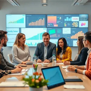 Team discussing innovative branding strategies