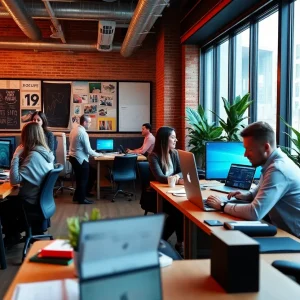 DiscoverMyBusiness team working on digital marketing strategies in New York.