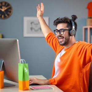 Entrepreneur launching an ecommerce business on Shopify