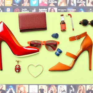 A visual representation of cultural trends from high heels to modern trends.