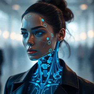 H&M's digital twins initiative showcasing a futuristic model representation