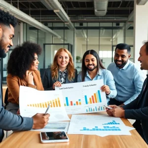 Business founders discussing lead generation strategies