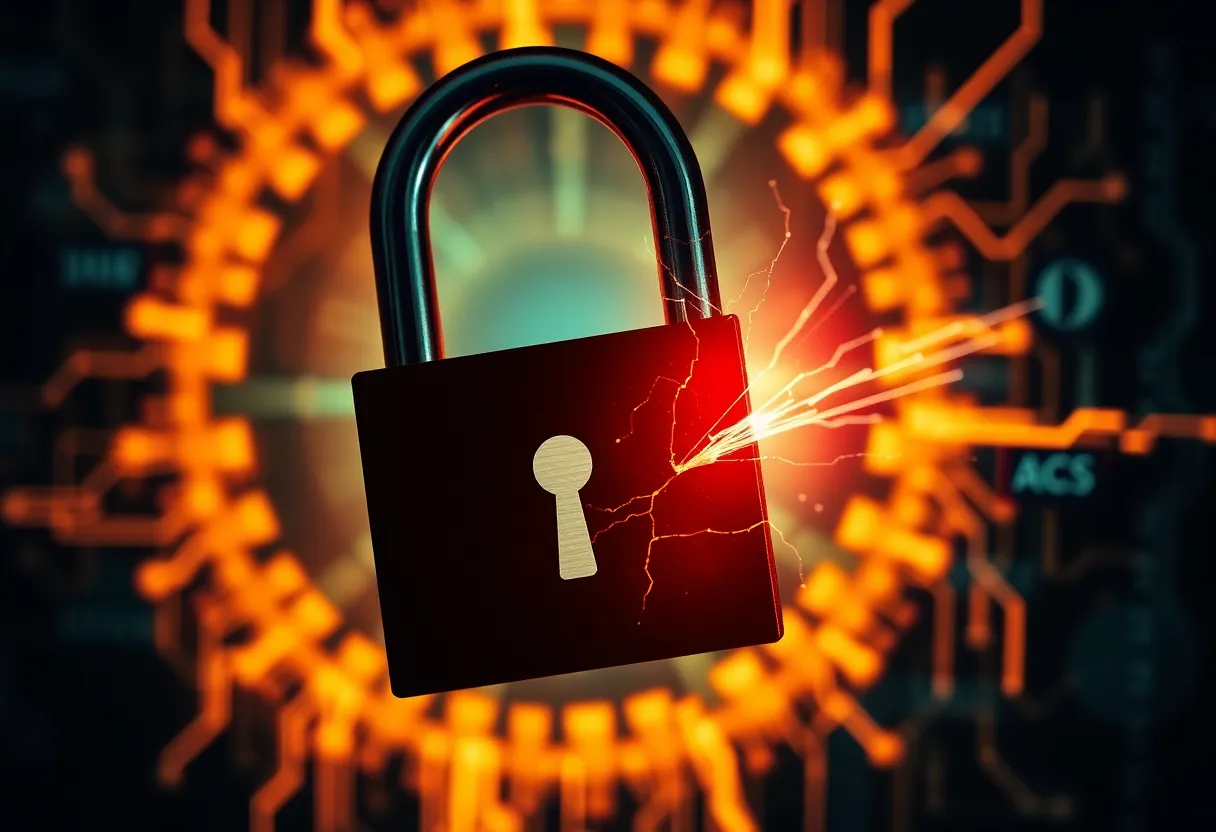 Abstract representation of ransomware cyber attacks