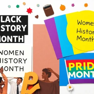 Diverse cultural celebrations representing different heritage months