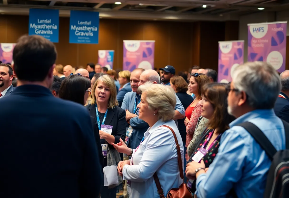 Attendees participating in the Myasthenia Gravis Conference in Arizona, fostering community and support.