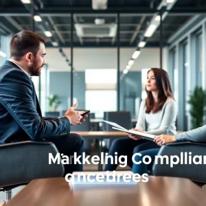 Financial Advisers discussing new SEC marketing compliance guidelines