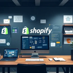 Digital Marketing Workspace with Shopify Tools