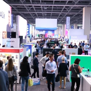 Attendees at Shoptalk Spring 2025 engaging in discussions and networking.