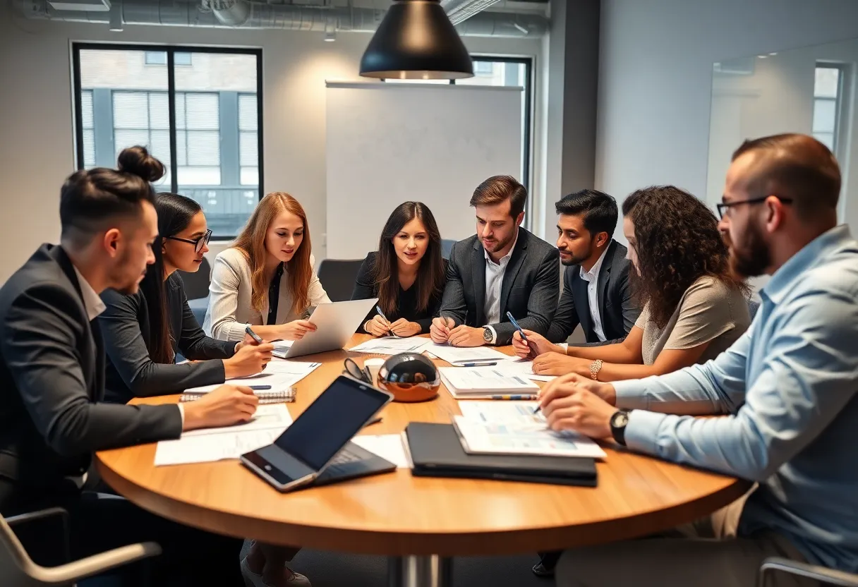 Marketing operations team collaborating on strategies