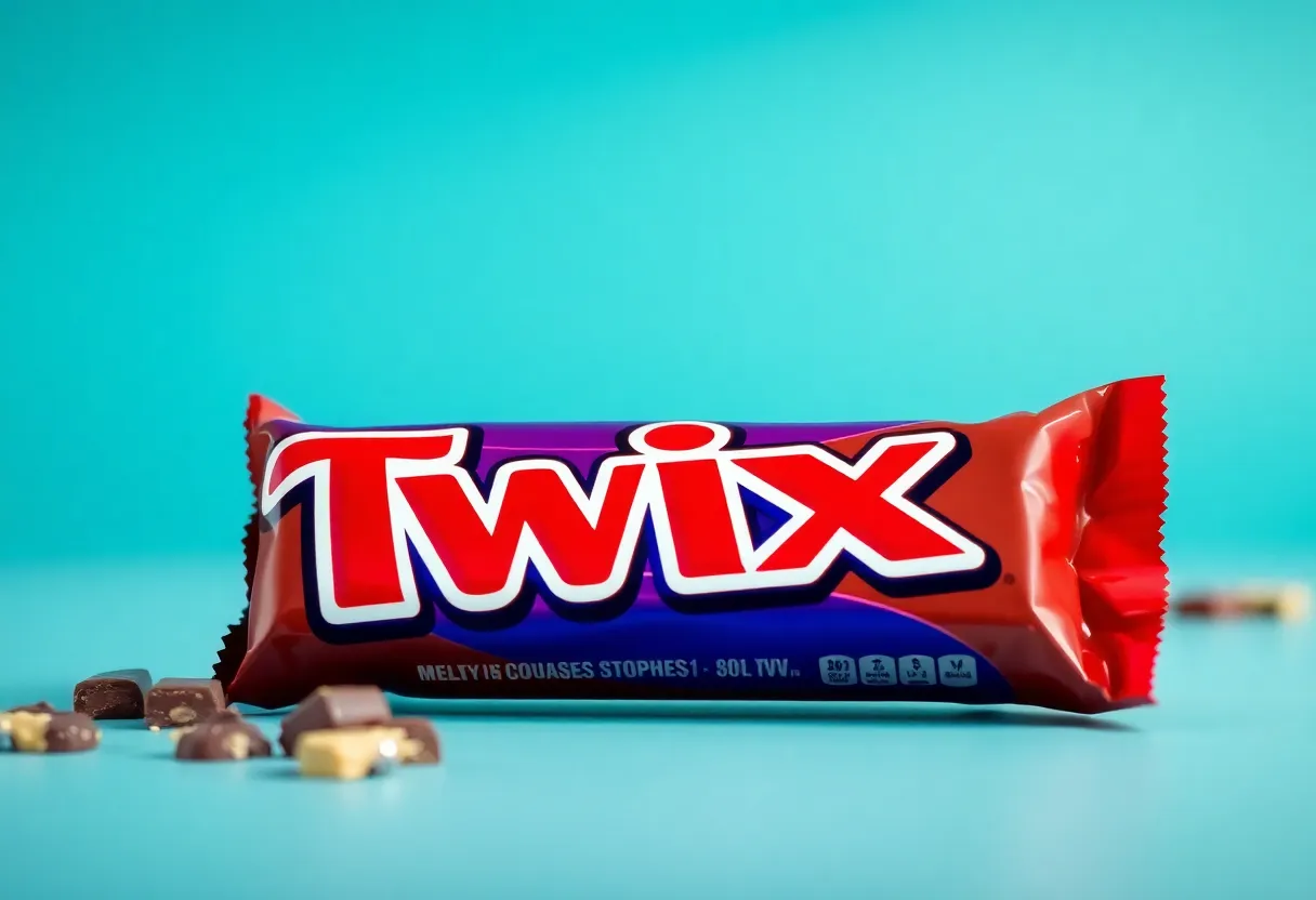Twix candy bars showcasing the new campaign theme 'Two is More Than One'.