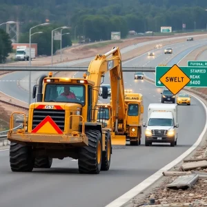 Construction on Interstate 94 in Wayne County