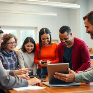 Group work in community center implementing NewOrg system