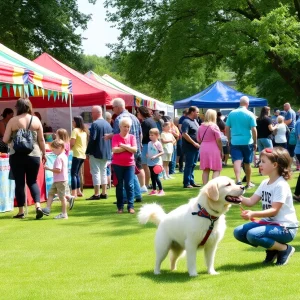Families enjoy activities at the Plymouth Mental Health and Wellness Fair in Kellogg Park