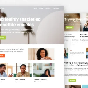 Web design for a nonprofit organization emphasizing community engagement