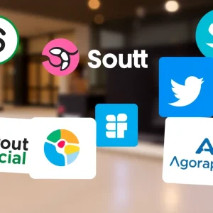 Collection of social media management tool logos