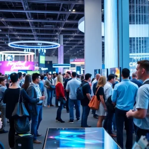 Attendees engaging with technology at TECHSPO Los Angeles 2025