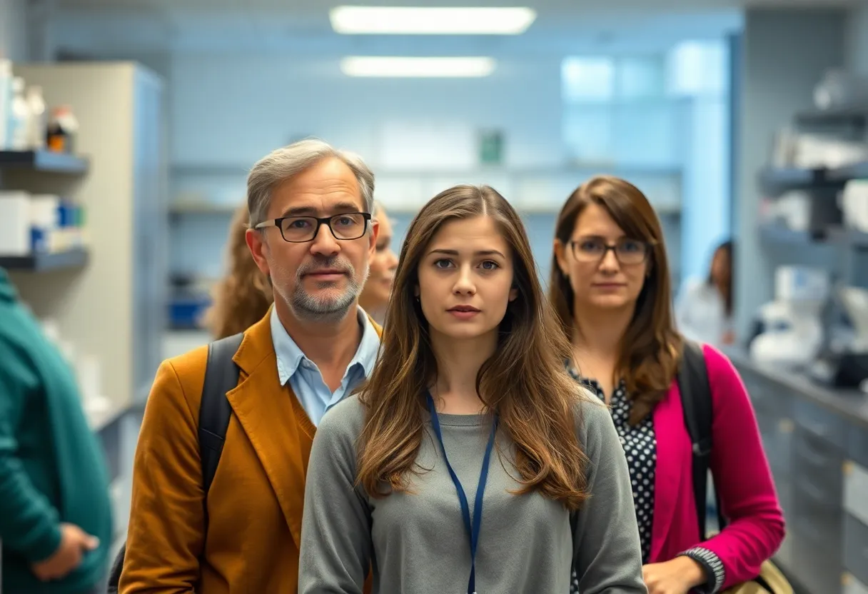 Michigan State University campus with faculty and students amidst funding challenges