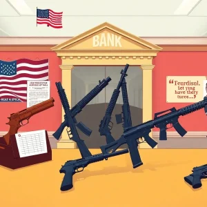 Citigroup bank office showcasing firearms financing policies
