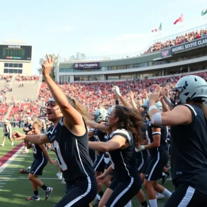 Athletes in action during a college sports event at Michigan State University