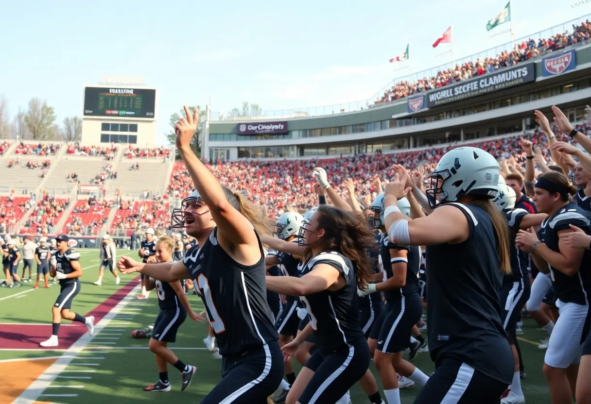 Athletes in action during a college sports event at Michigan State University