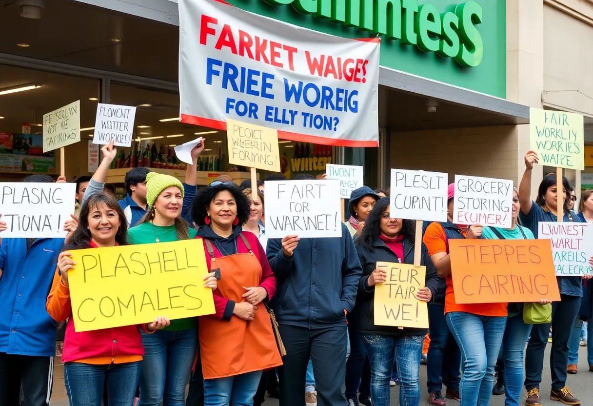 Grocery store workers striking for better conditions in Colorado.