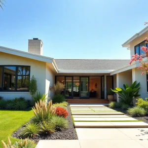 Vibrant exterior of a modern home showcased during the Spring Parade of Homes