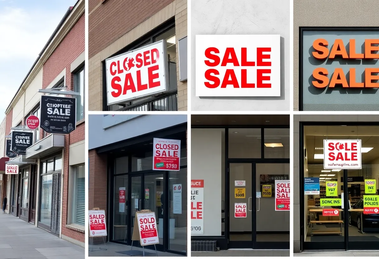 Closed Claire's store with sale sign