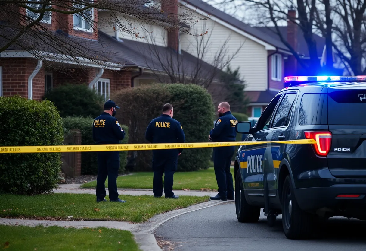 Emergency responders at a shooting scene in Eastpointe