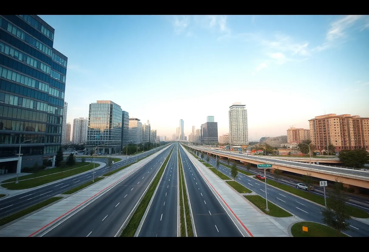 Modern cityscape with improved infrastructure in Farmington Hills