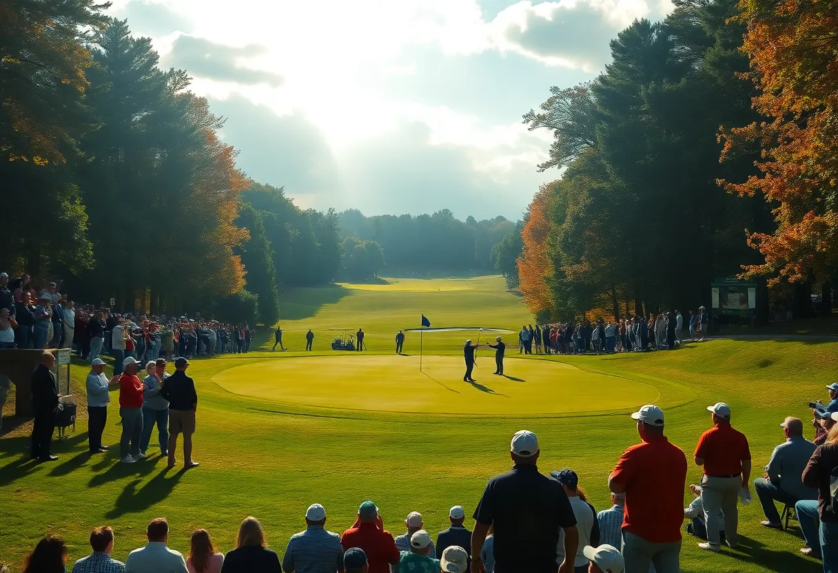 Golf tournament playoff at The Cardinal, Plymouth Michigan