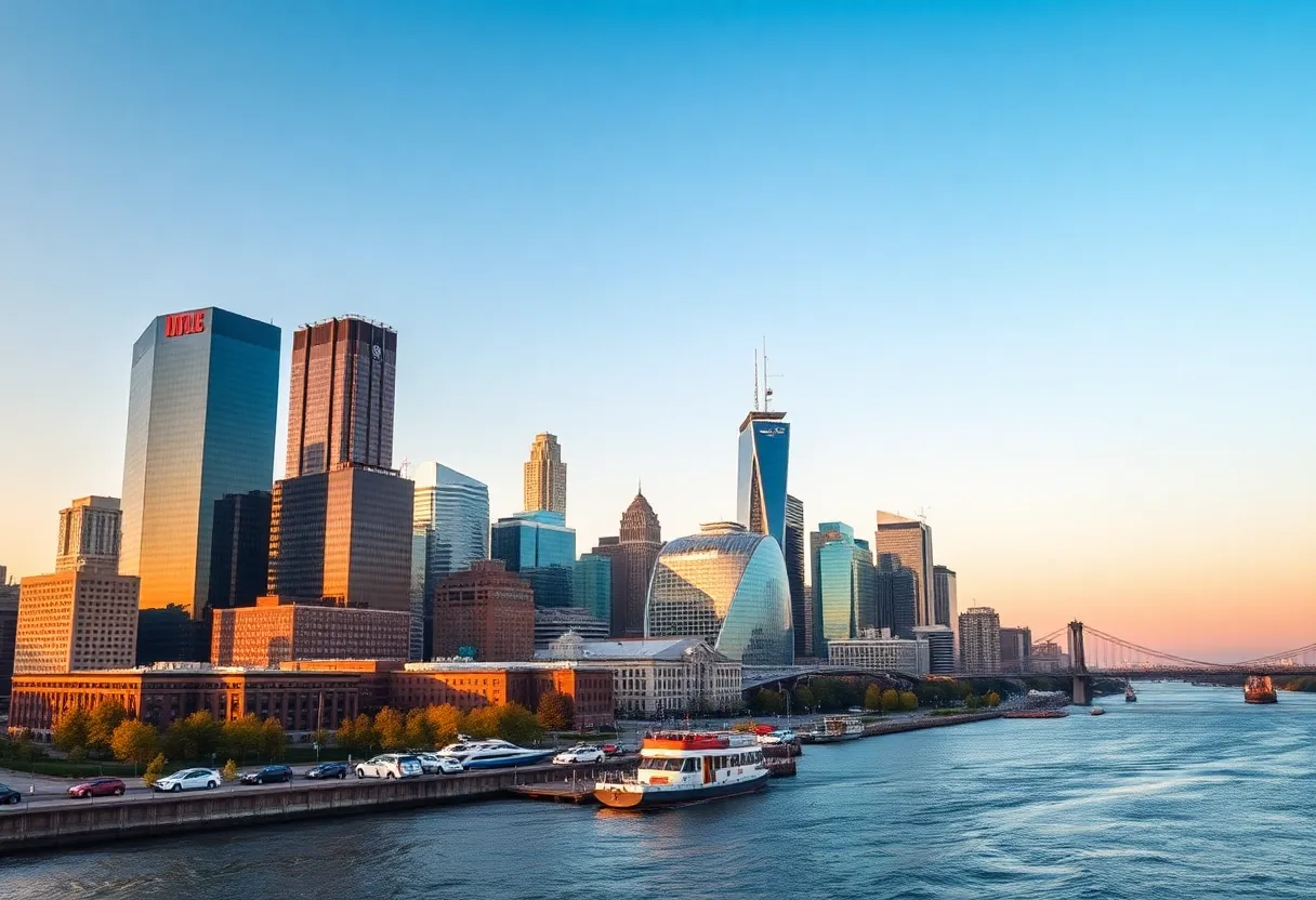 Skyline of Michigan representing diverse employers known for employee satisfaction.