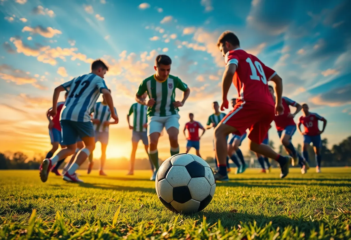 Plymouth Christian Academy Girls Soccer Team playing on the field