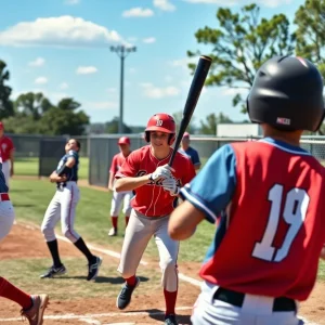 Plymouth Wildcats baseball team during a match