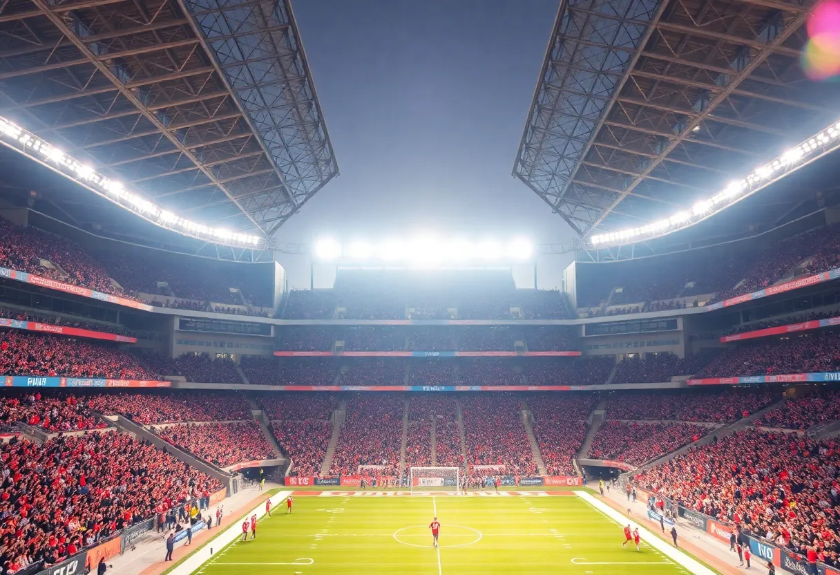 Fans enjoying a football game at Centreville Bank Stadium