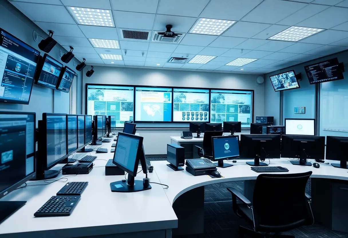 Modern technology in a law enforcement setting for CLEMIS.