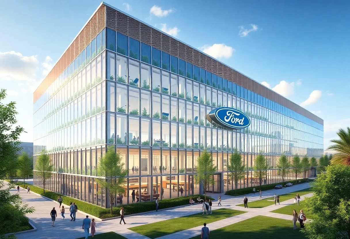 Architectural design of Ford's new sustainable headquarters