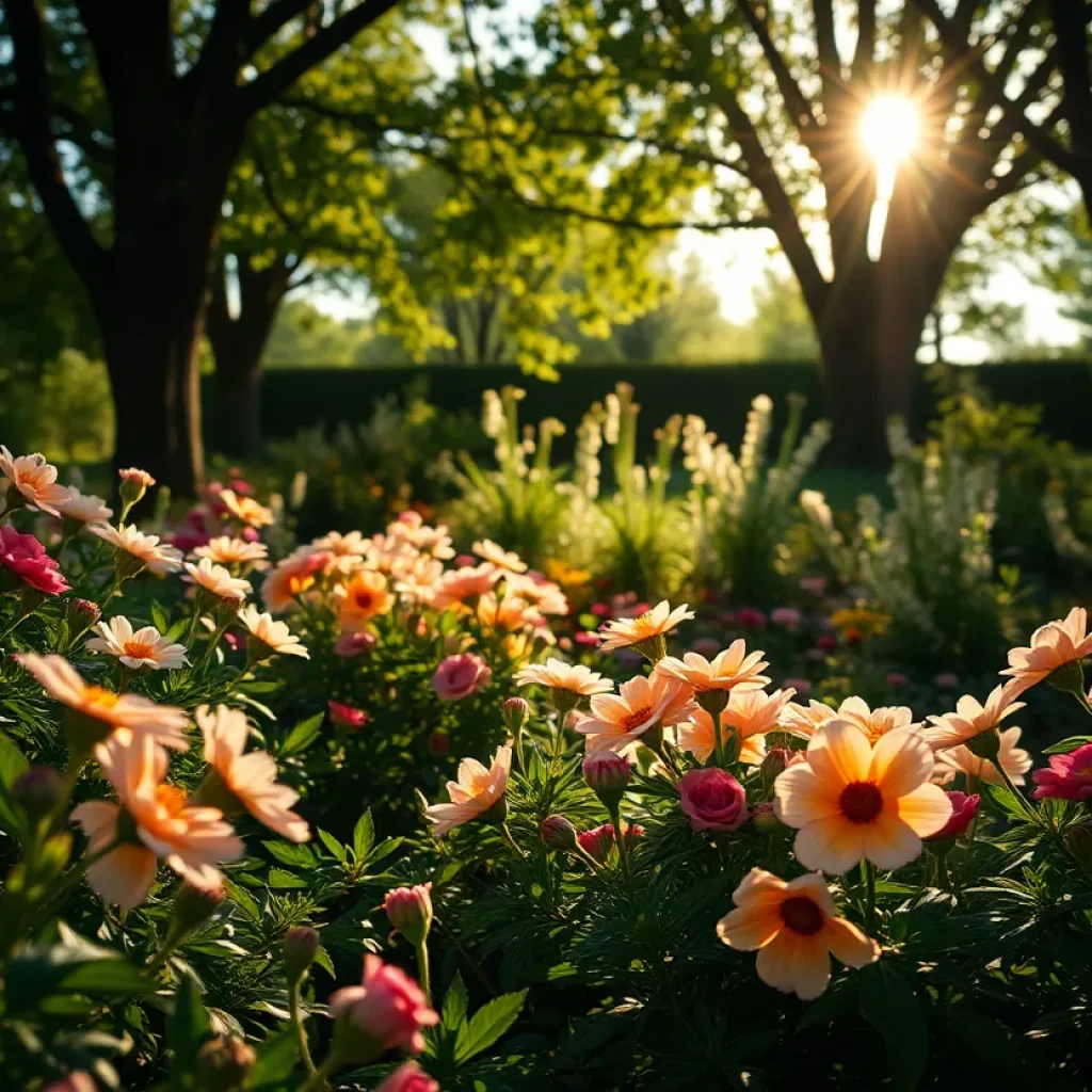 A serene garden representing remembrance.