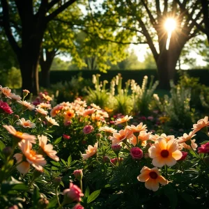 A serene garden representing remembrance.