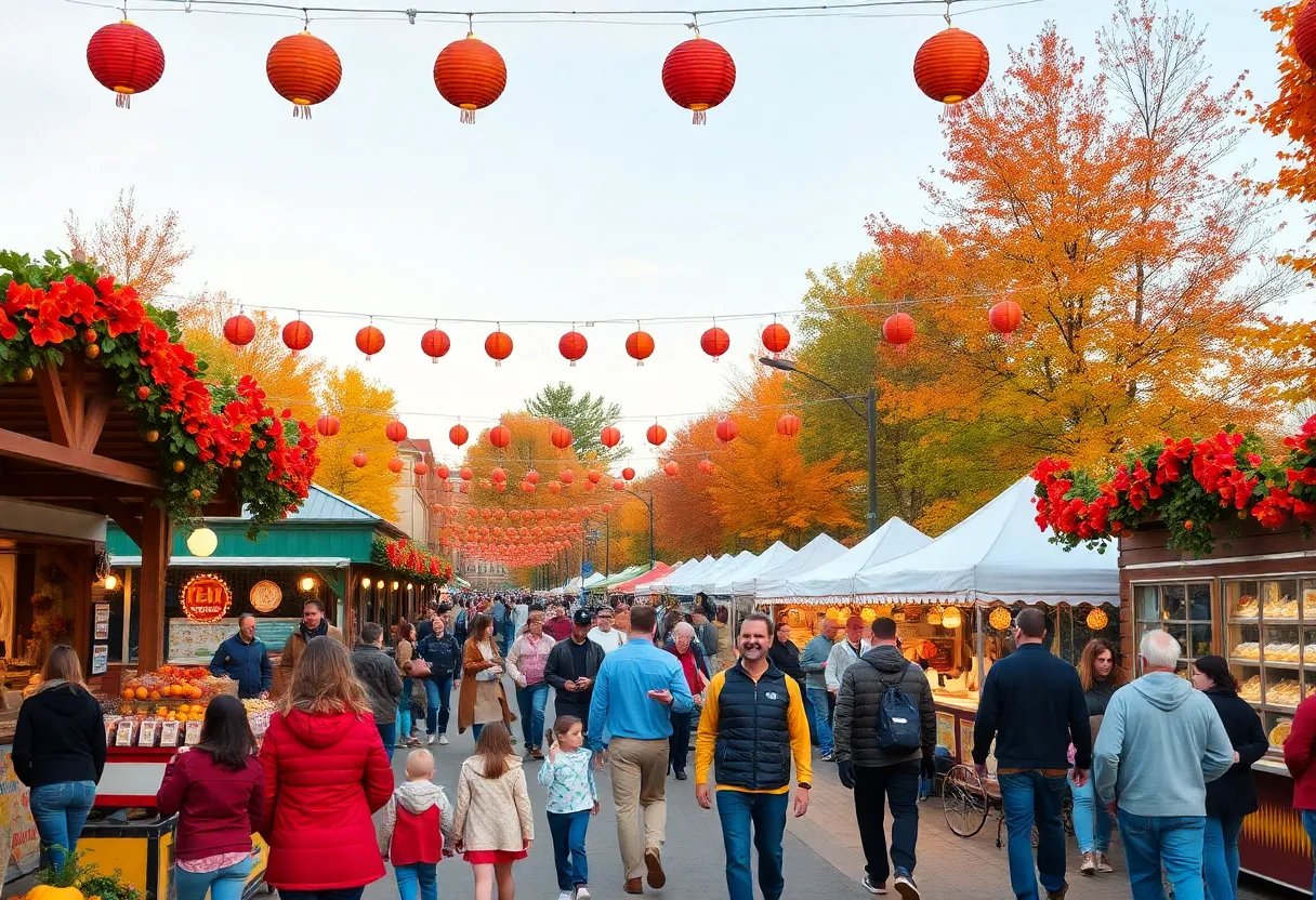 Families enjoying fall festivals in Metro Detroit.
