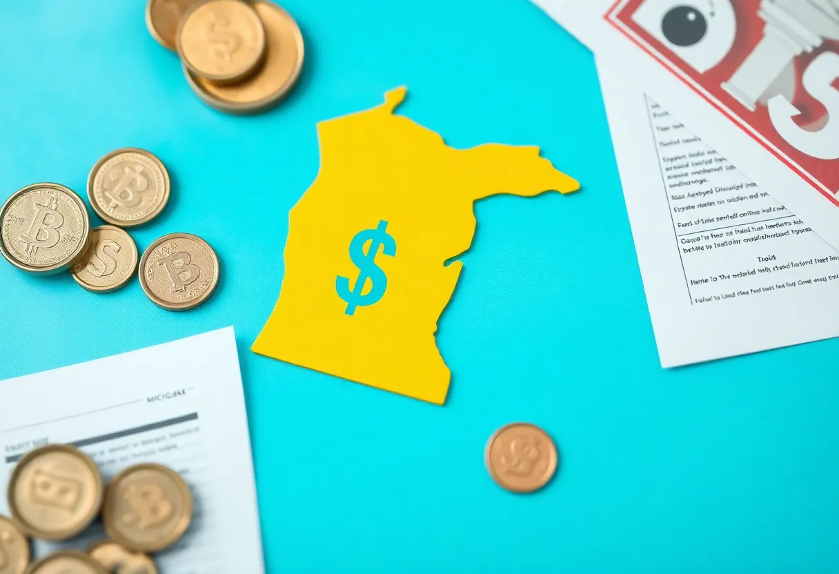 Visual representation of Michigan unemployment benefits collection process