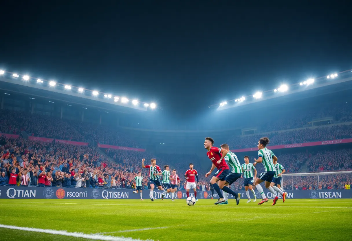 Middlesbrough and Preston North End players in action during a football match.